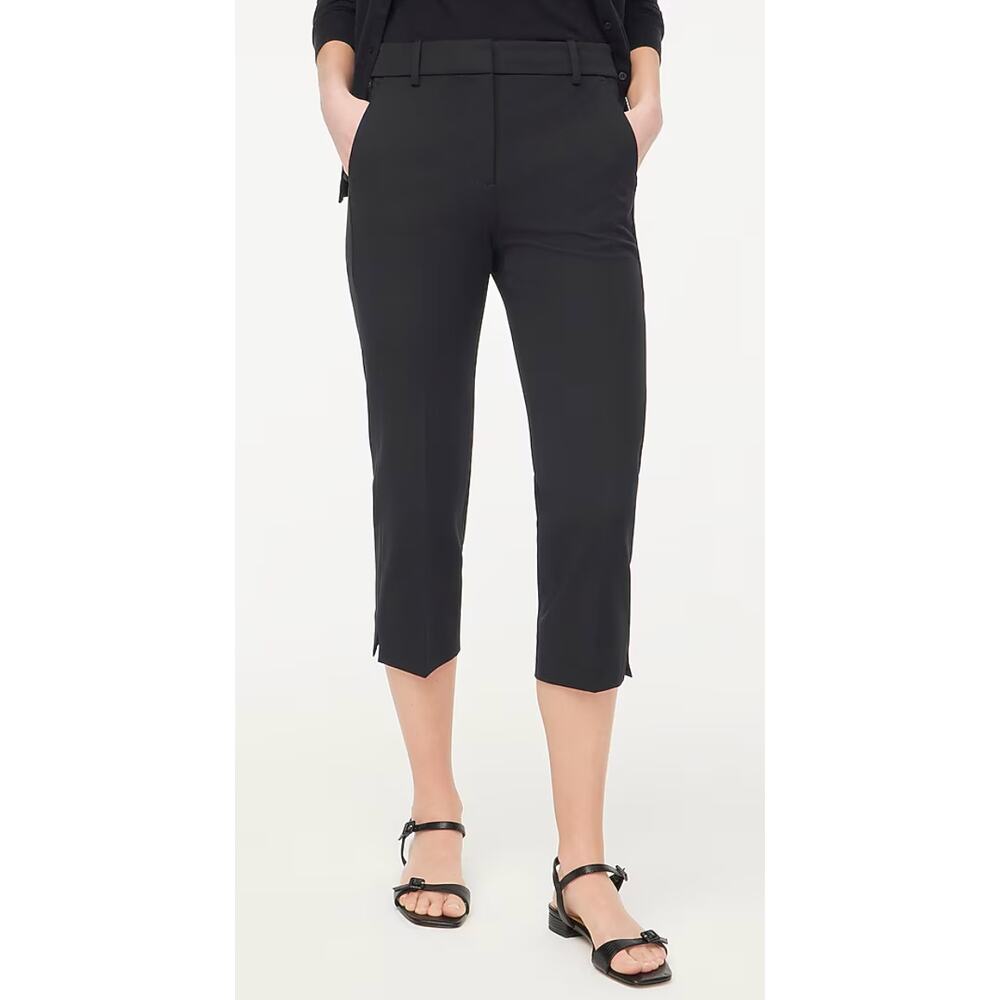 J Crew Factory | NWT Black Capri Pants Slim Straight Stretch | Sz 00